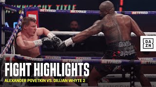 HIGHLIGHTS  Alexander Povetkin vs Dillian Whyte 2 [upl. by Noemys]