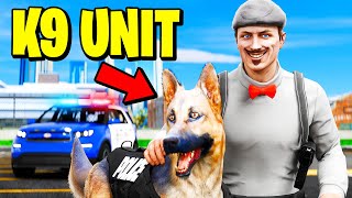 K9 POLICE OFFICER In GTA 5 RP [upl. by Airamzul727]