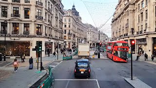 London Bus Ride 2020  Big Ben Trafalgar Square Regent Street [upl. by Carilyn]