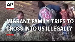 Migrant family tries to cross into US illegally [upl. by Anen799]