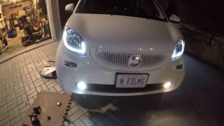 LED FOG LIGHT Installation on 453 Smart Car [upl. by Tyika]