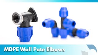 MDPE Wall Plate Elbow Pipe Fittings  Product Overview  Pipestock [upl. by Swanhildas719]