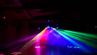 Show lumineux Laser multicouleur et Lyres beam 7r [upl. by Beberg296]