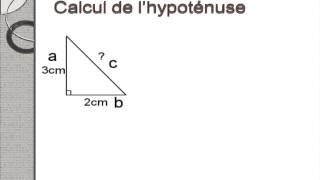 Calcul de la longueur manquante dun triangle rectangle [upl. by Noyart]