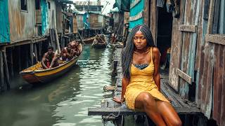 دخلت أكبر الأحياء الفقيرة العائمة بالعالم نيجيريا  Nigeria 🇳🇬 MAKOKO FLOATING SLUM [upl. by Kemeny]