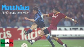 Lothar matthäus all goals for Inter Milan [upl. by Refynnej]