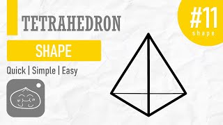 How to draw a triangular pyramid  Tetrahedron [upl. by Asemaj]