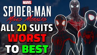 ALL 20 SUITS in Spider Man Miles Morales Ranked WORST TO BEST  PlayStation 5 [upl. by Flannery]