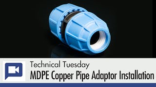 MDPE Copper Pipe Adaptor installation [upl. by Perren]