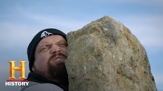 The Strongest Man in History Lifting a 345 Pound Viking Stone Season 1  History [upl. by Krause]