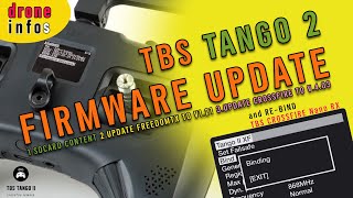 TBS Tango II  Firmware update process and rebind a receiver English subtitle [upl. by Scever586]