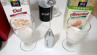 Oat Milk vs Almond Milk part 2 Frothing Test [upl. by Brownson]