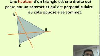 Médianes et hauteurs dun triangle [upl. by Nordgren105]