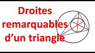 Droites remarquables dun triangle Hauteurs Médianes Médiatrices et Bissectrices Sixième [upl. by Annav]