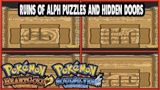 Pokemon HeartGold and SoulSilver  Ruins of Alph Puzzles and Hidden Doors SOLVED [upl. by Chancellor]