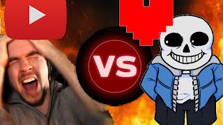 Youtubers React To Beating Sans [upl. by Kciredes]