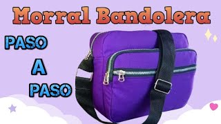 💟 COMO HACER UN MORRAL BANDOLERA PASO A PASO  MOLDES EN EL VIDEO  bnieves [upl. by Attenoj]