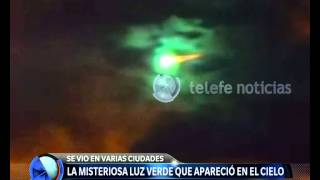 Misteriosa luz verde en el cielo  Telefe Noticias [upl. by Rol]