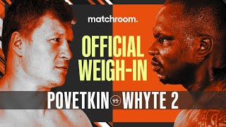 Alexander Povetkin vs Dillian Whyte amp undercard weighin [upl. by Larimor]